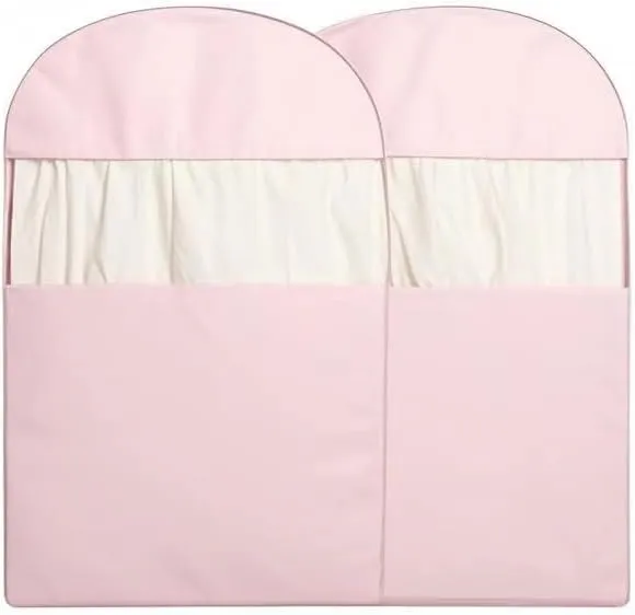 2 Pcs Space Saving Hanging Garment Bag with Self Compression Zipper, Cover Clothes Bags for Down Coat, Closet Organizers Heavy Duty Garment Bag,For Closet Storage (pink, Medium)