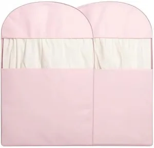 2 Pcs Space Saving Hanging Garment Bag with Self Compression Zipper, Cover Clothes Bags for Down Coat, Closet Organizers Heavy Duty Garment Bag,For Closet Storage (pink, Medium)