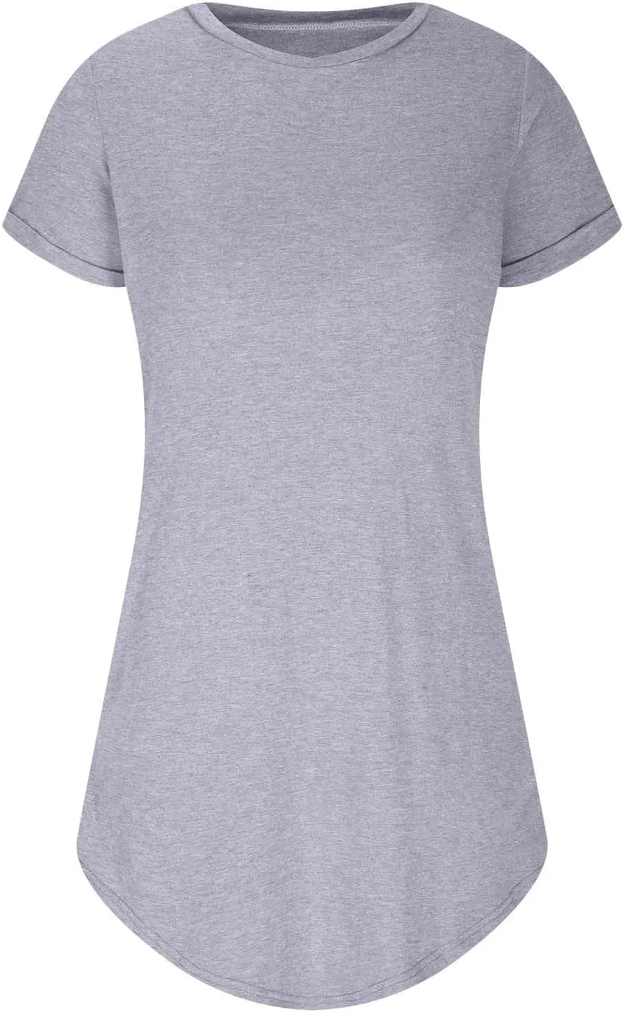 2024 T-Shirt Dress for Women Casual Summer Summer Outfits for Women Short Dresses Beach Ruffle Casual Swing Dresses