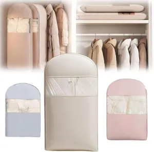 2025 Space Saving Garment Bag With Compression Zipper Garment Bags for Hanging Clothes Travel (Beige, XL (51.18 in))
