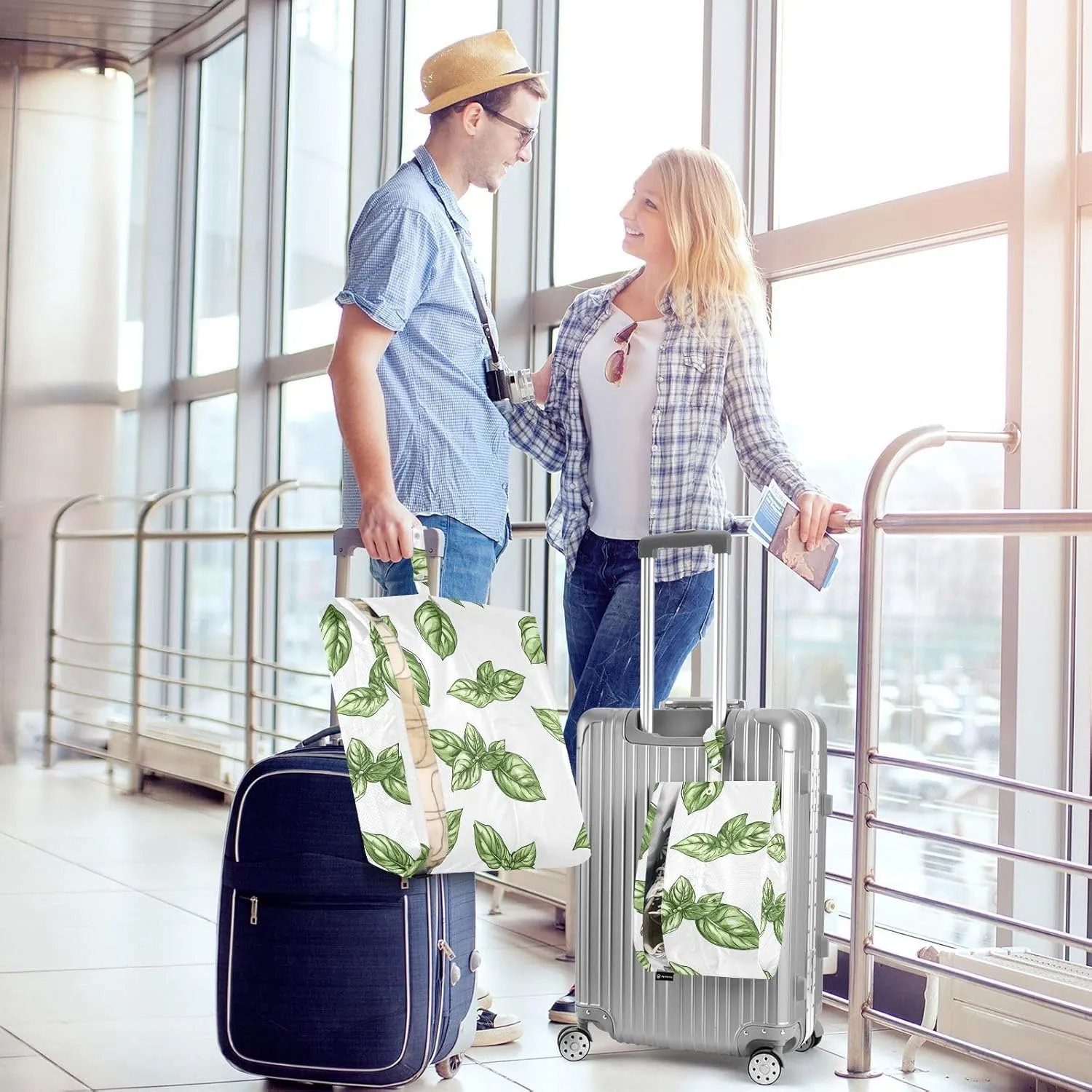 3 Set Travel Packing Cubes For Suitcases, Cute Basil Whit, Stackable, Garment Bag Closet Storage, Luggage Space Saver, Organizadores De Maletas Para