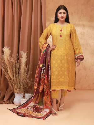 ACE Galleria Digital Embroidered Unstitched 3pc Khaddar Suit ACE 12162