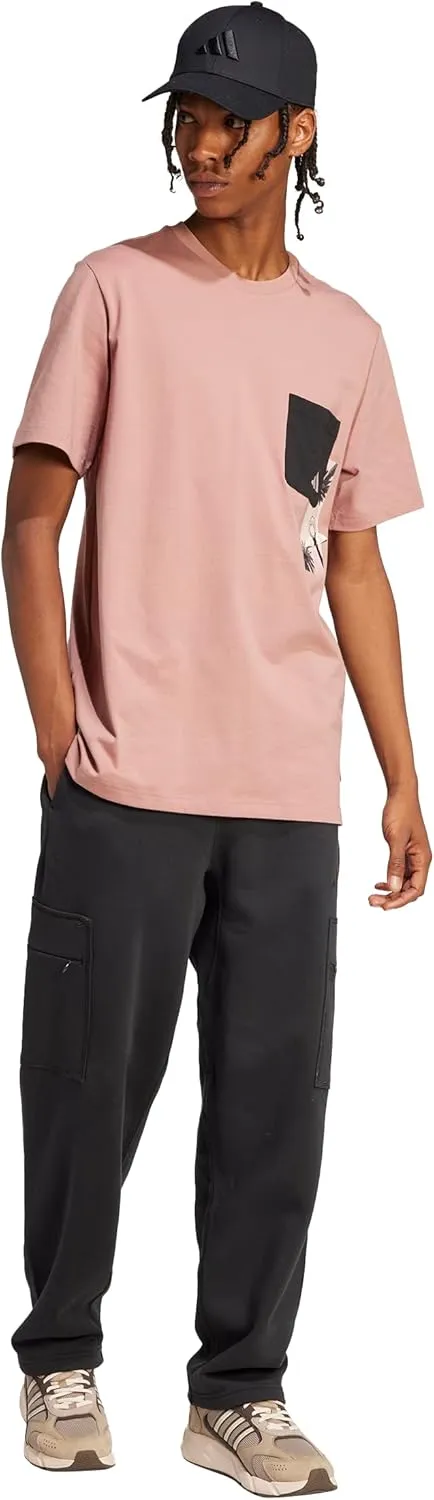 adidas Men's All SZN Fleece Graphic Loose Cargo Pants