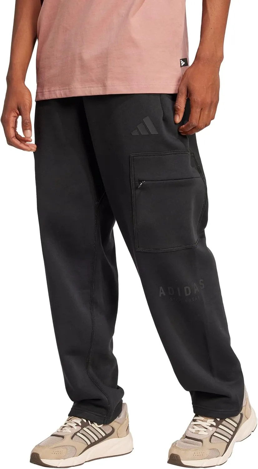 adidas Men's All SZN Fleece Graphic Loose Cargo Pants