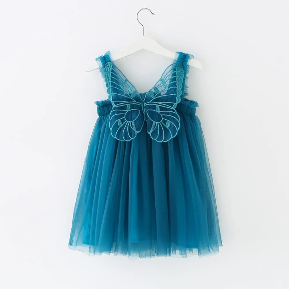 Baby Girls Tulle Tutu Sleeveless Backless Dress with Flower Headband Birthday Party Princess Summer Beach Sundress Skirt Set
