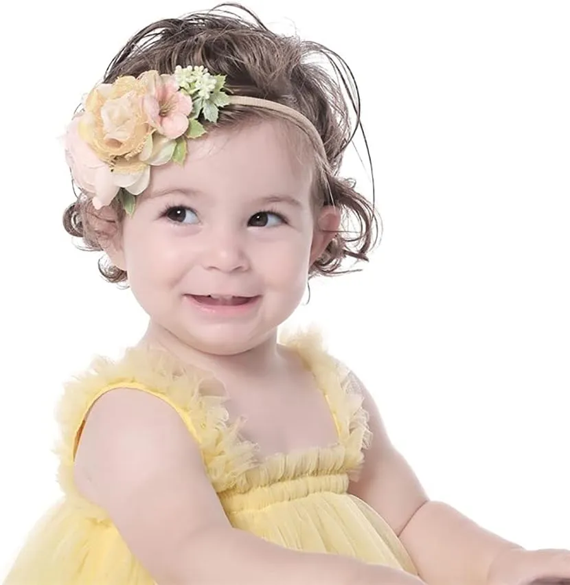 Baby Girls Tulle Tutu Sleeveless Backless Dress with Flower Headband Birthday Party Princess Summer Beach Sundress Skirt Set