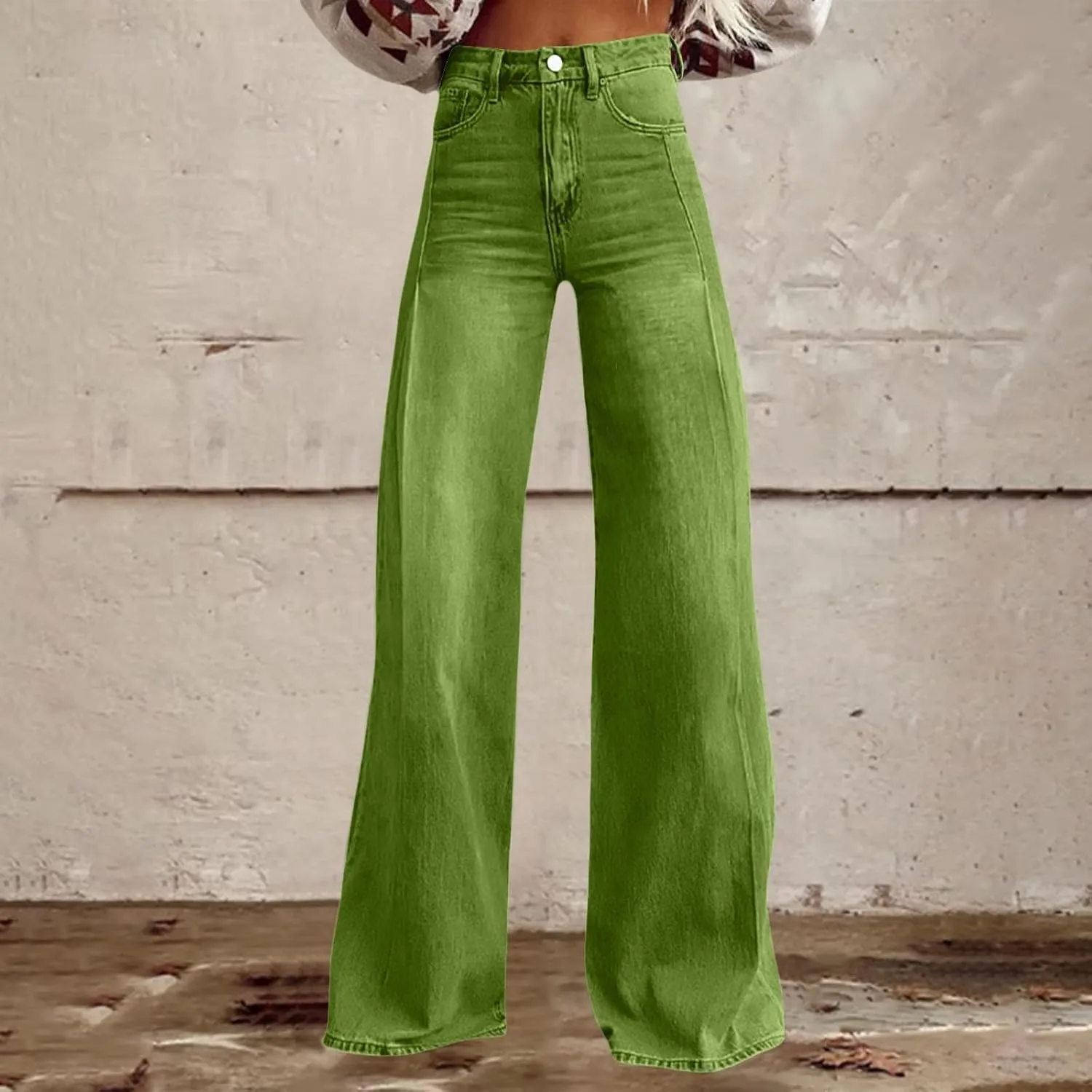 Baggy Pants for Women 2025 Summer Fashion Wide Leg Bell Bottoms 90s Vintage Print Y2K Streetwear Going Out Trousers