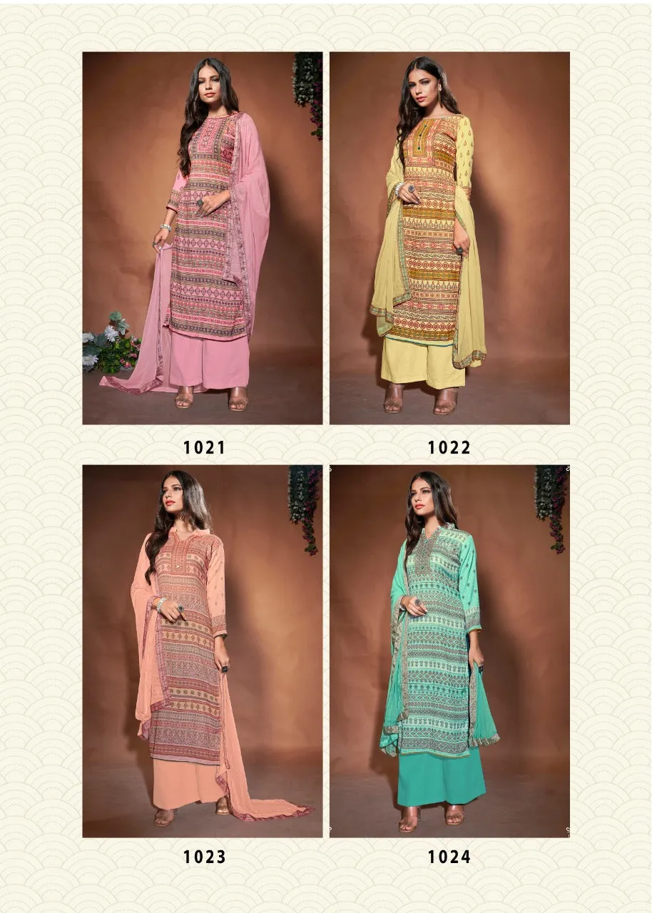 Bipson Fashion Presents Roma Pashmina Printed Casual Wear Salwar Kameez