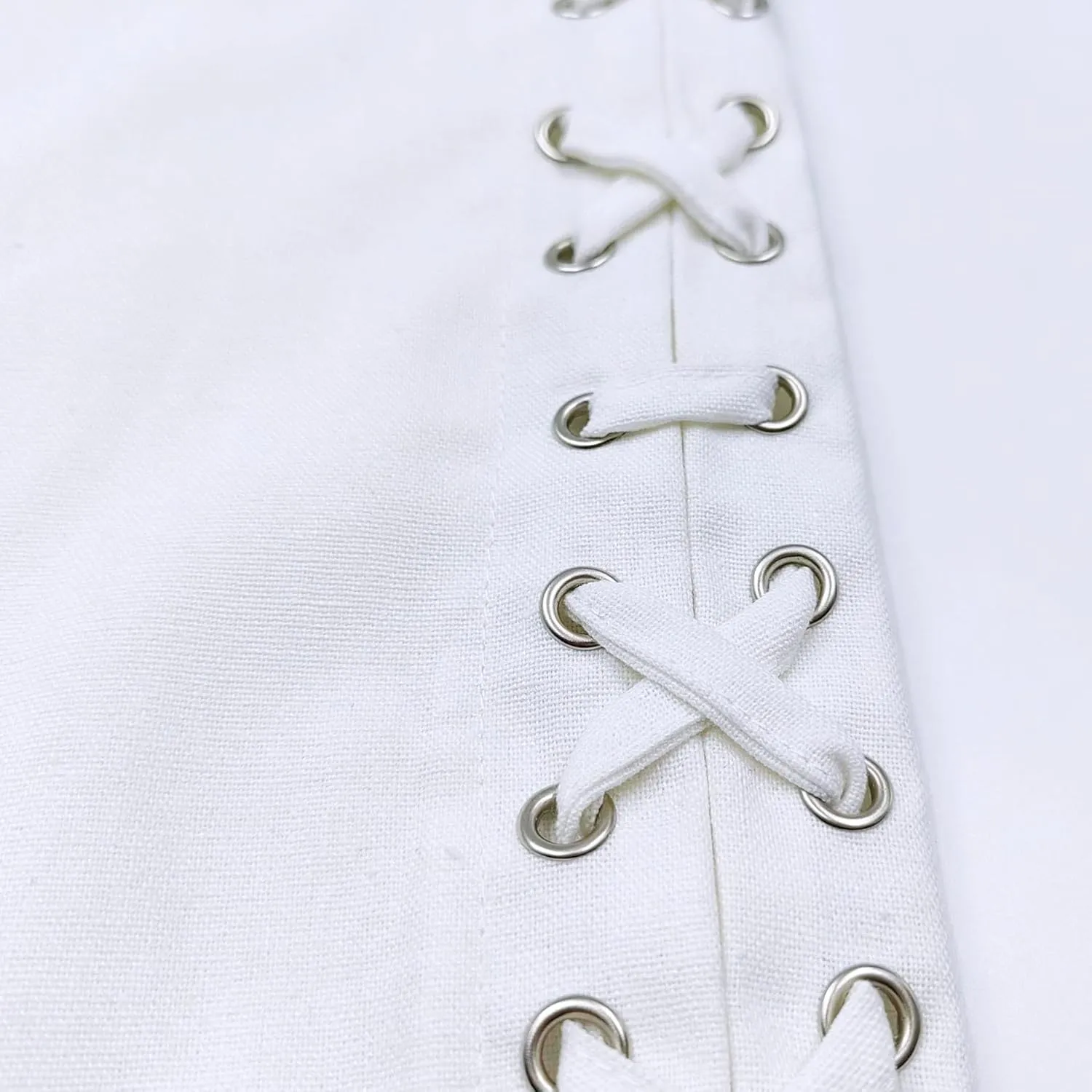 BIRW Womens Linen Pants with Pockets High Waist Comfy White Gauze Pants Casua Lightweight Loose Trousers