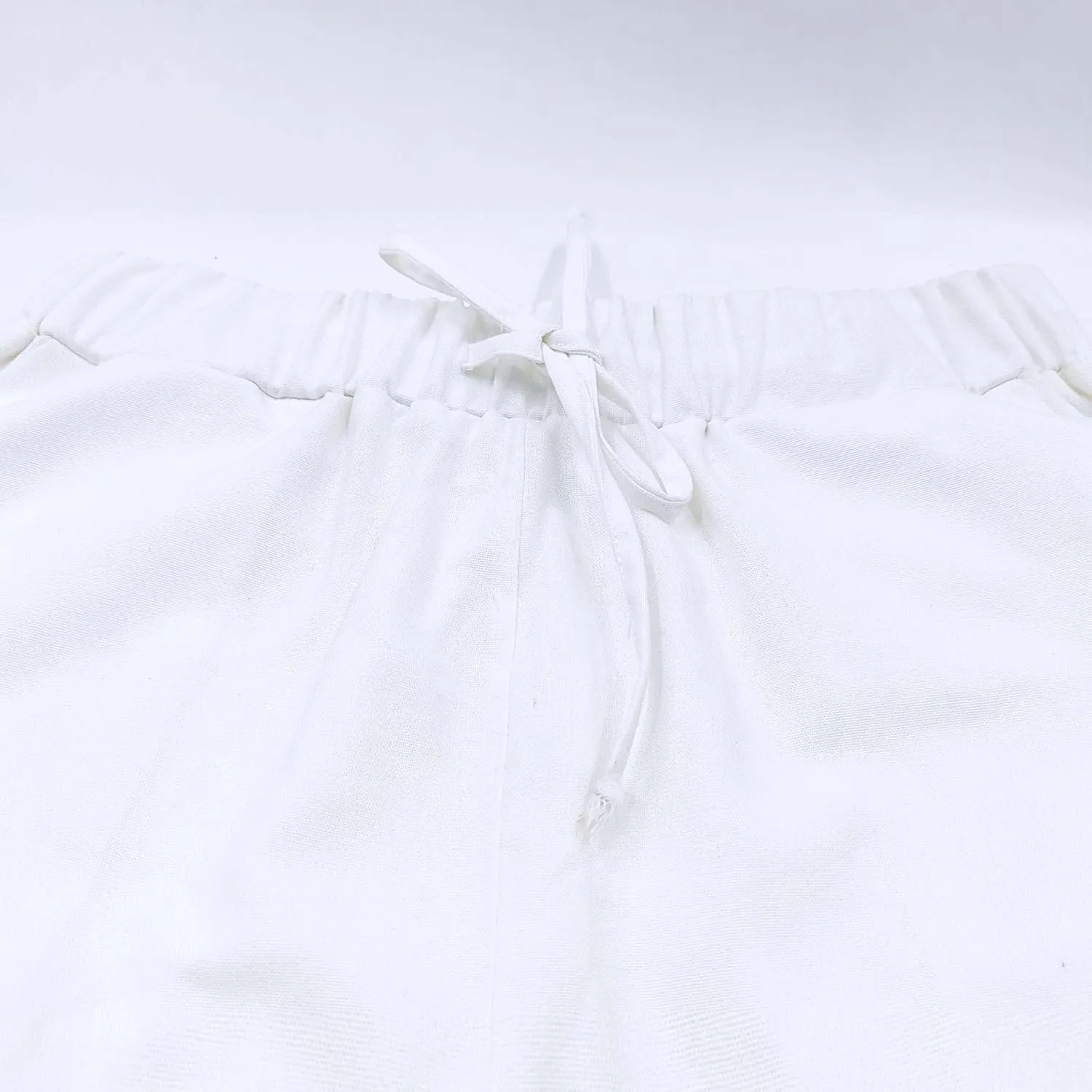 BIRW Womens Linen Pants with Pockets High Waist Comfy White Gauze Pants Casua Lightweight Loose Trousers