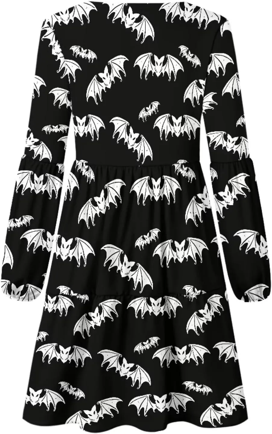 Biyejit Women Long Sleeve Tunic Dress V Neck Casual Loose Flowy Swing Dresses Plus Size S-4XL