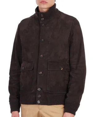 Brown Suede Flight Jacket