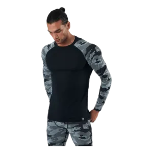 Camo Merino Wool Crew Black/Grey