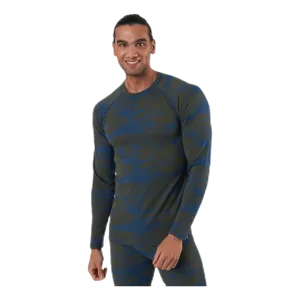 Camo Merino Wool Crew Blue/Green