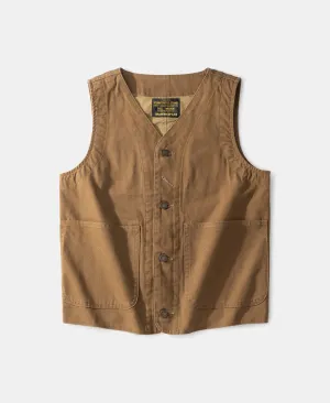 Canvas Work Vest - Brown