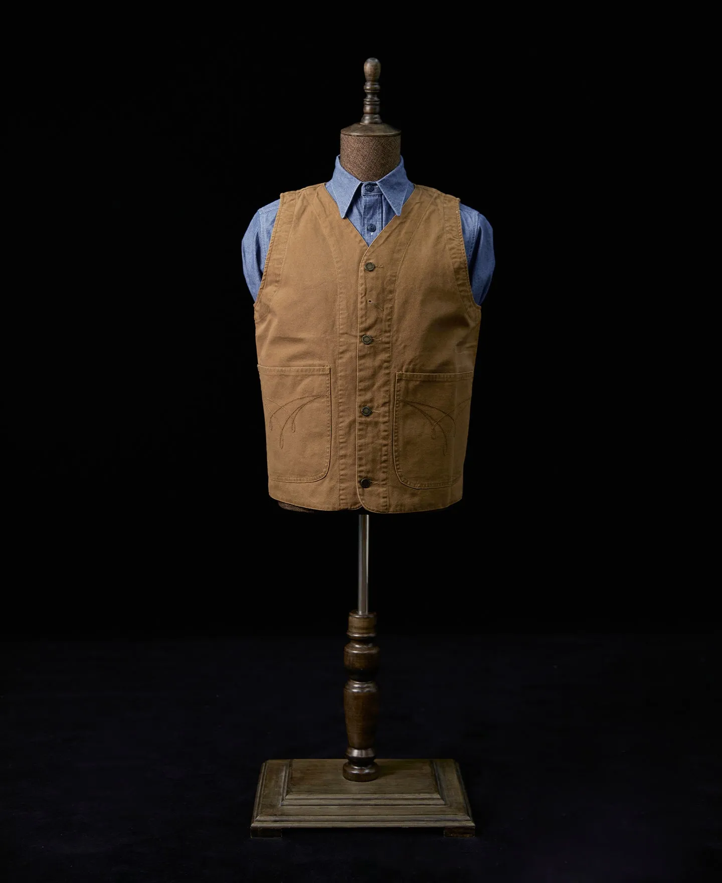 Canvas Work Vest - Brown