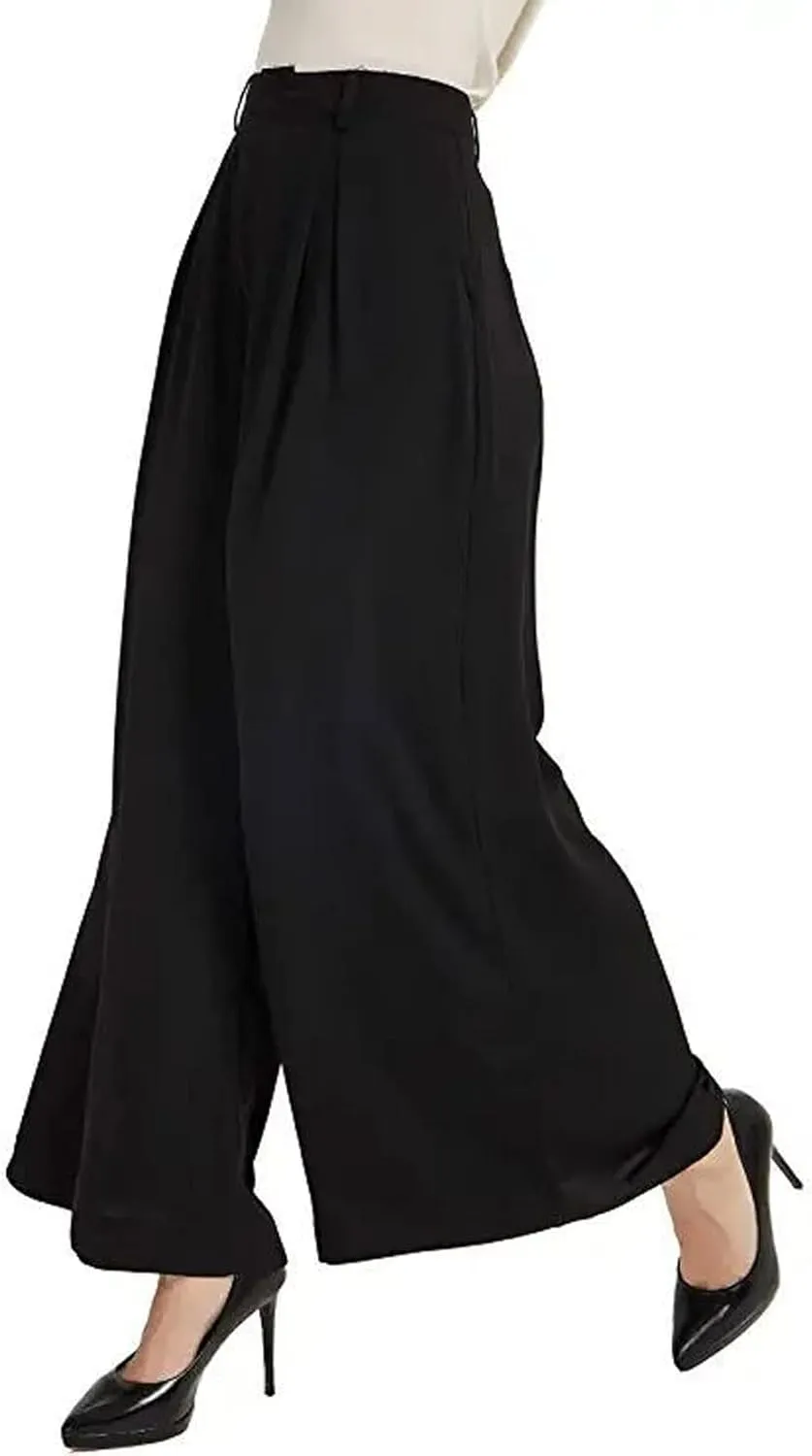 CHARTOU Women Wide Leg Pants Trousers Business Casual Pants Outfits Office Work Pants Palazzo High Waist