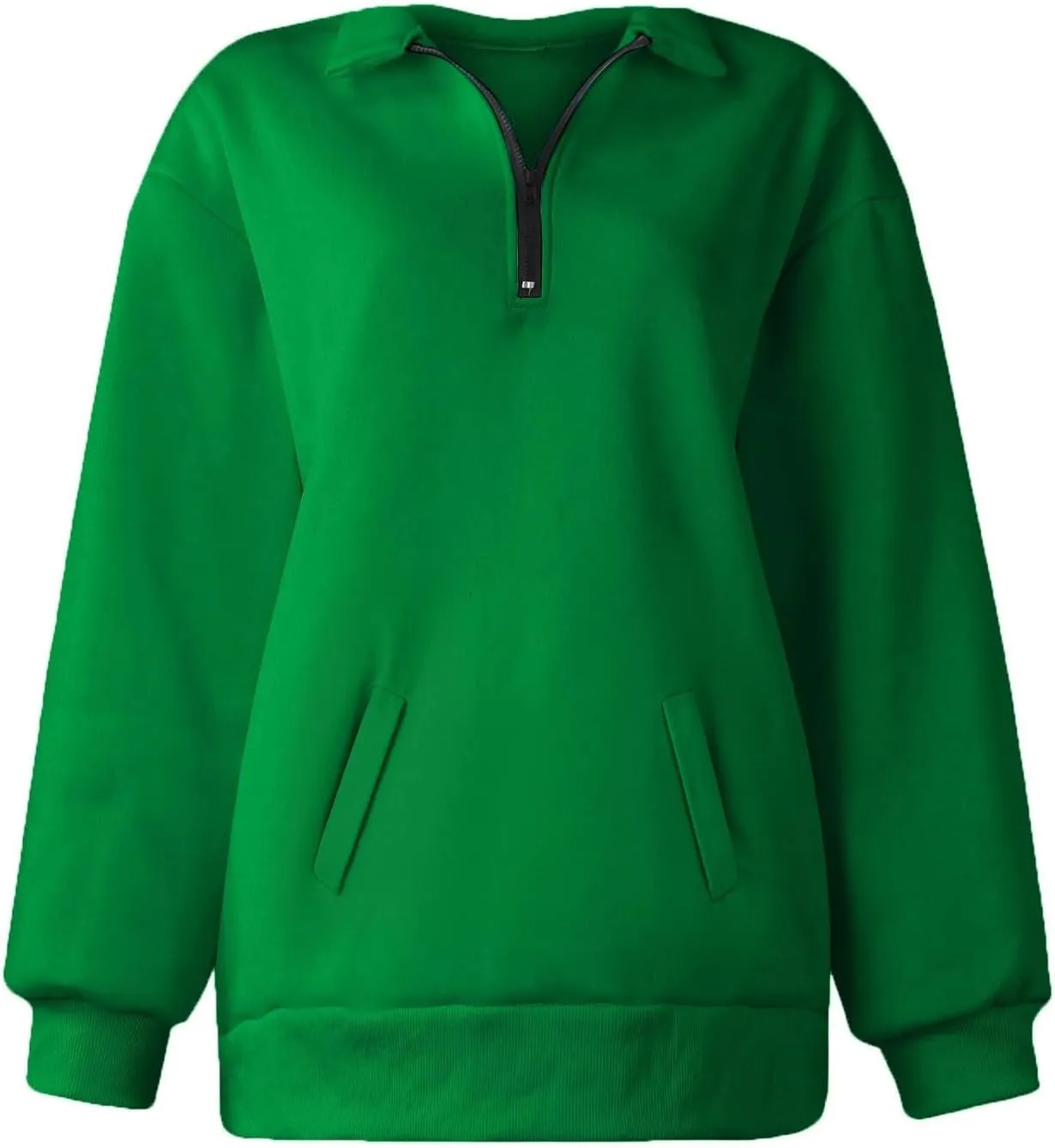 ChicCrate Sweatshirt for Women Casual Zipper Neck Tops Fashion Oversized Sweatshirt Long Sleeve Workout Pullover