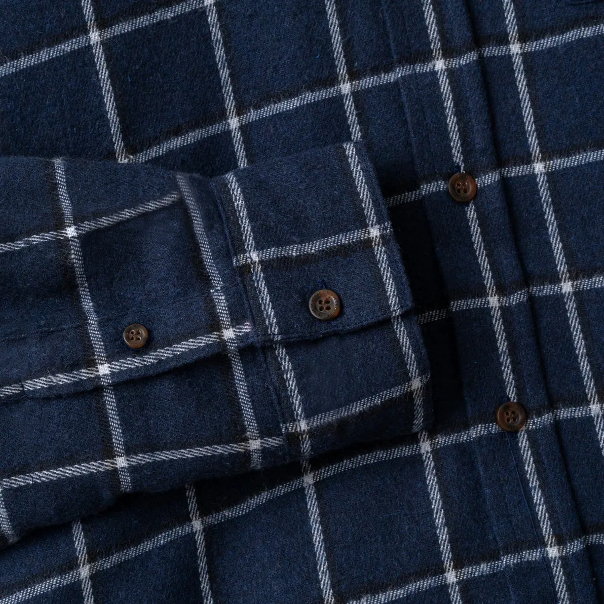 College Days Flannel Long Sleeve - Navy Double Lines