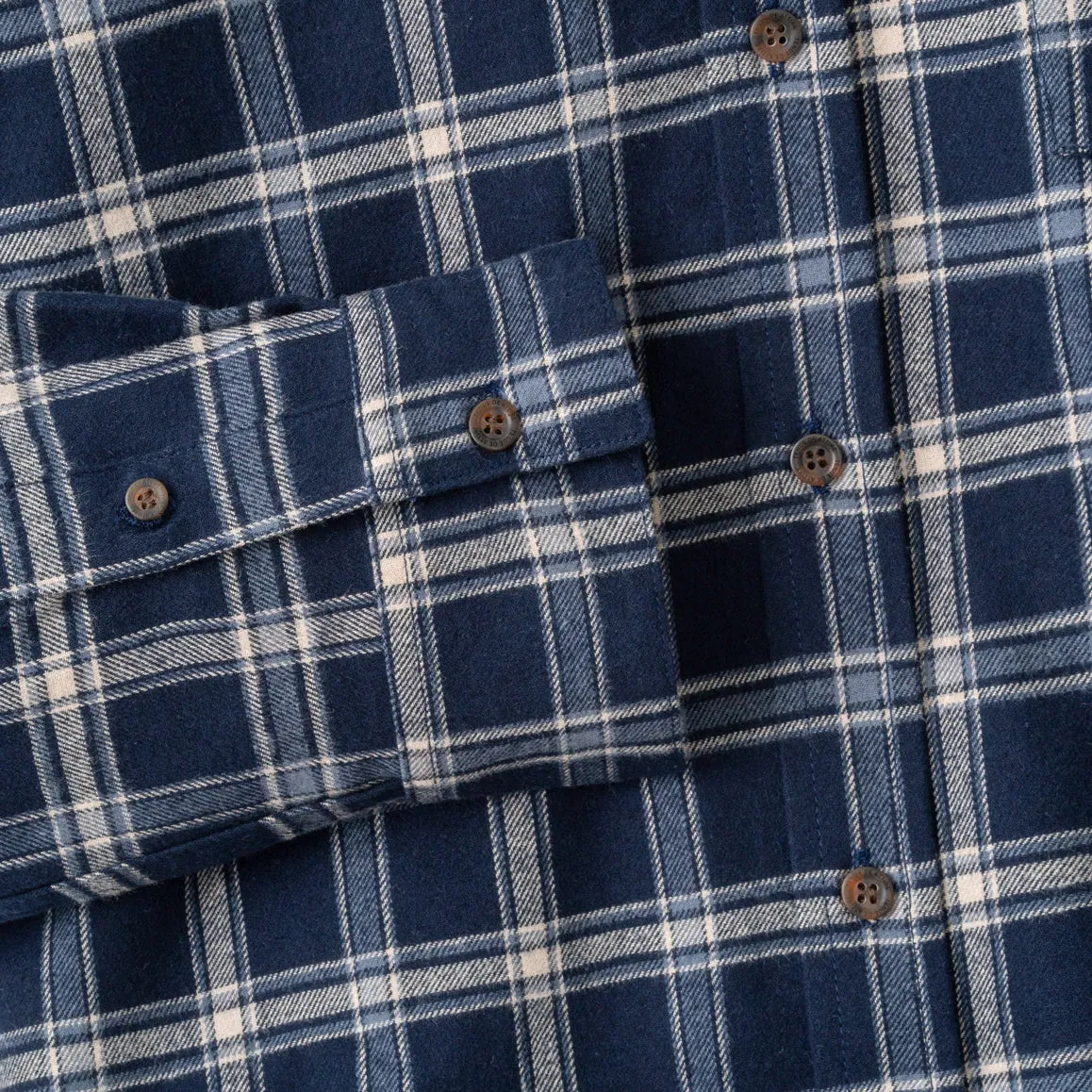 College Days Flannel Long Sleeve - Navy Grey
