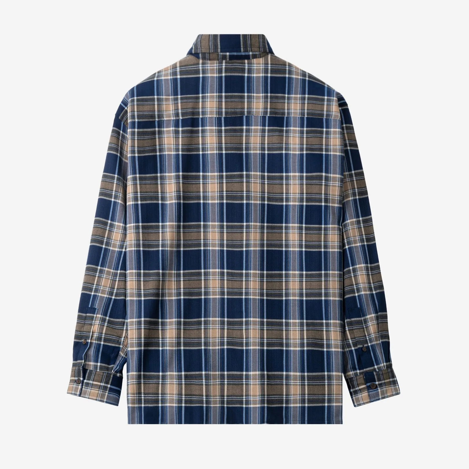 College Days Flannel Long Sleeve - Navy Khaki