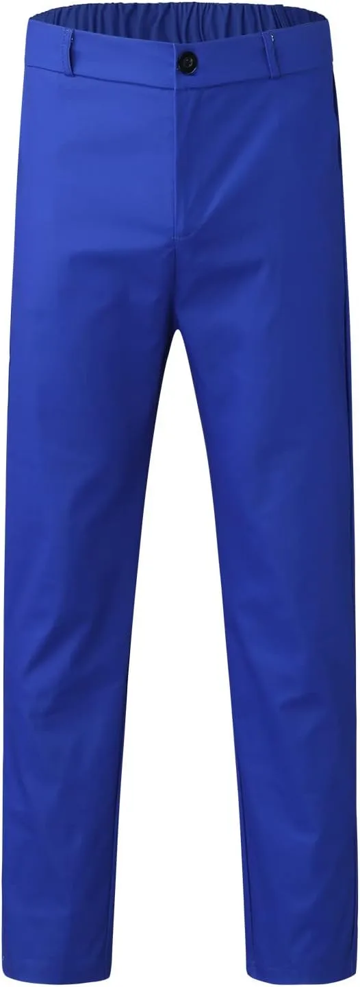 Color Block Pants for Men Comfy Plaid Cotton Stretch Shaping Flat Front Casual Slim Fit Business Dress Tapered Chinos Trouser