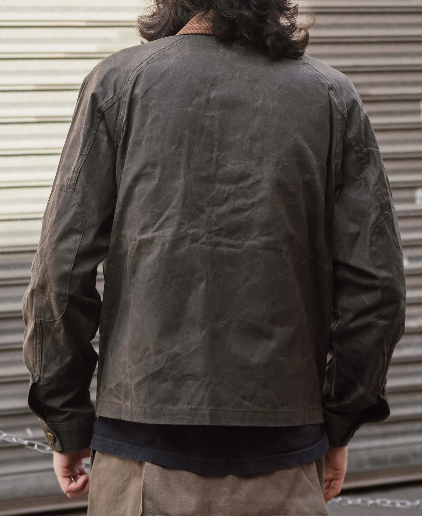 Corduroy-Trimmed Waxed Canvas Work Jacket