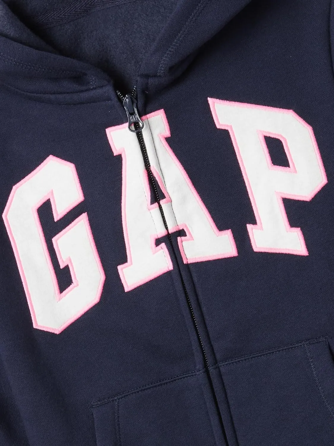 GAP Girls' Logo Hoodie Hooded Full Zip Sweatshirt