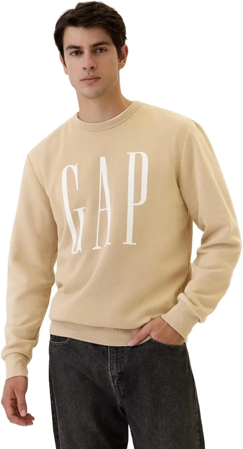 GAP Men's Logo Fleece Crew Sweatshirt