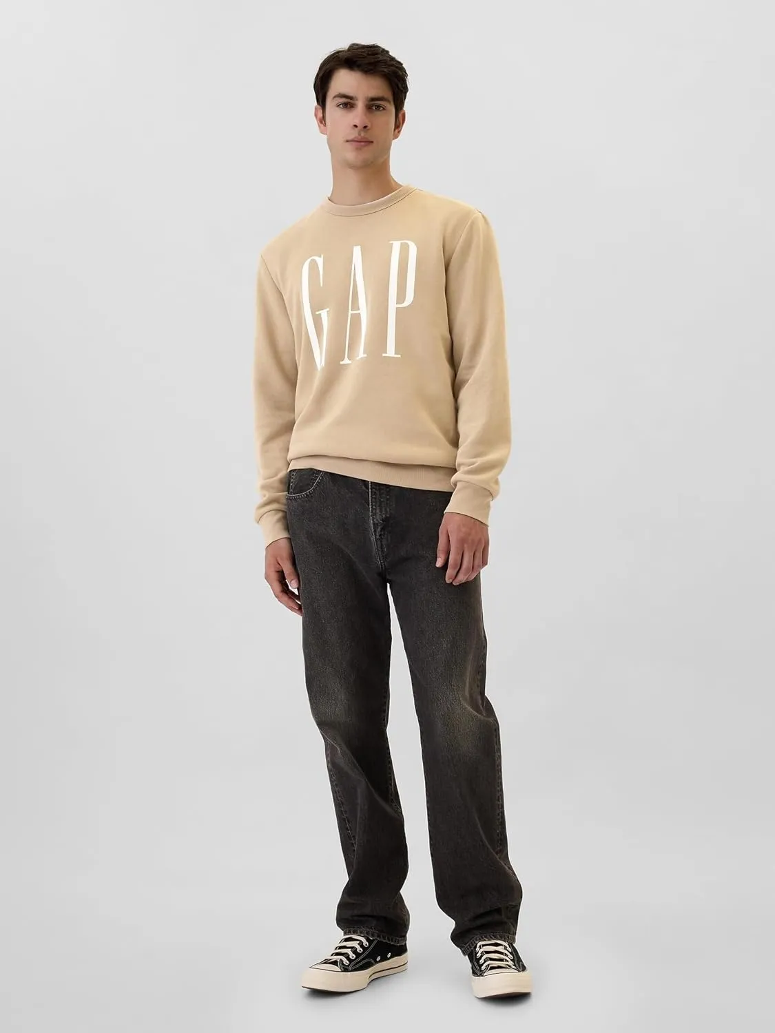 GAP Men's Logo Fleece Crew Sweatshirt