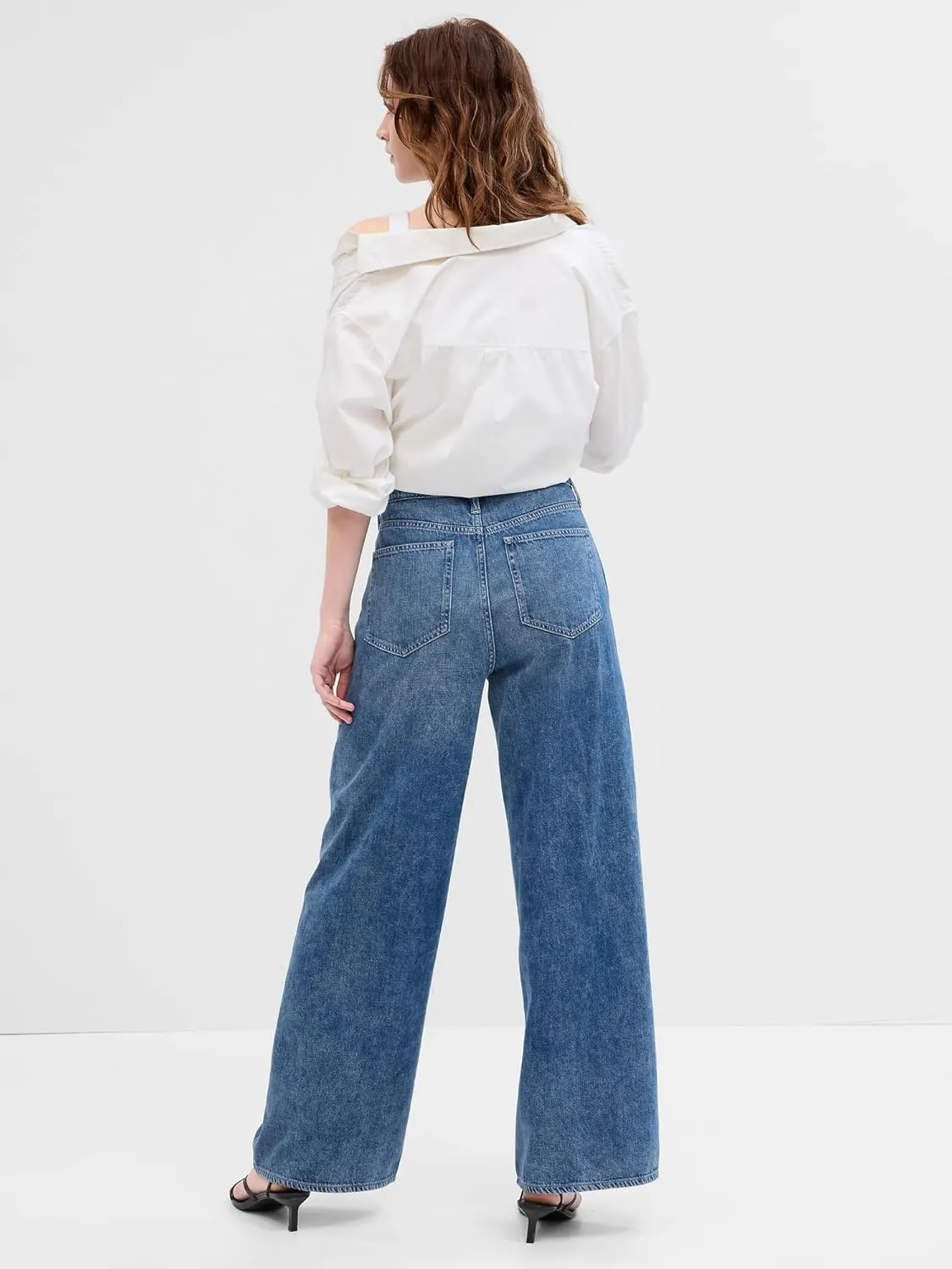 GAP Women's High Rise Wide Leg Jeans