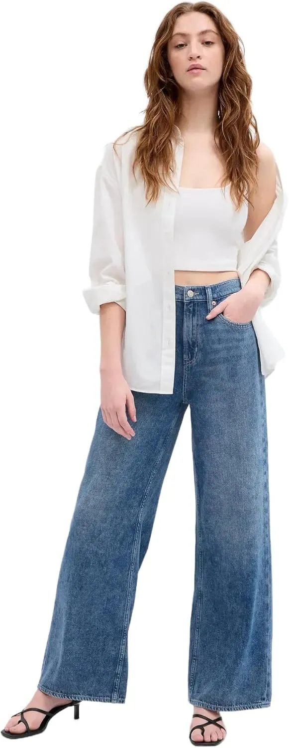 GAP Women's High Rise Wide Leg Jeans