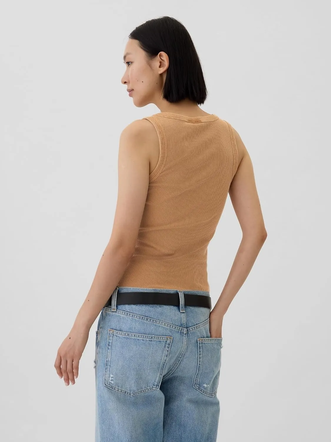 GAP Women's Ribbed Scoop Tank