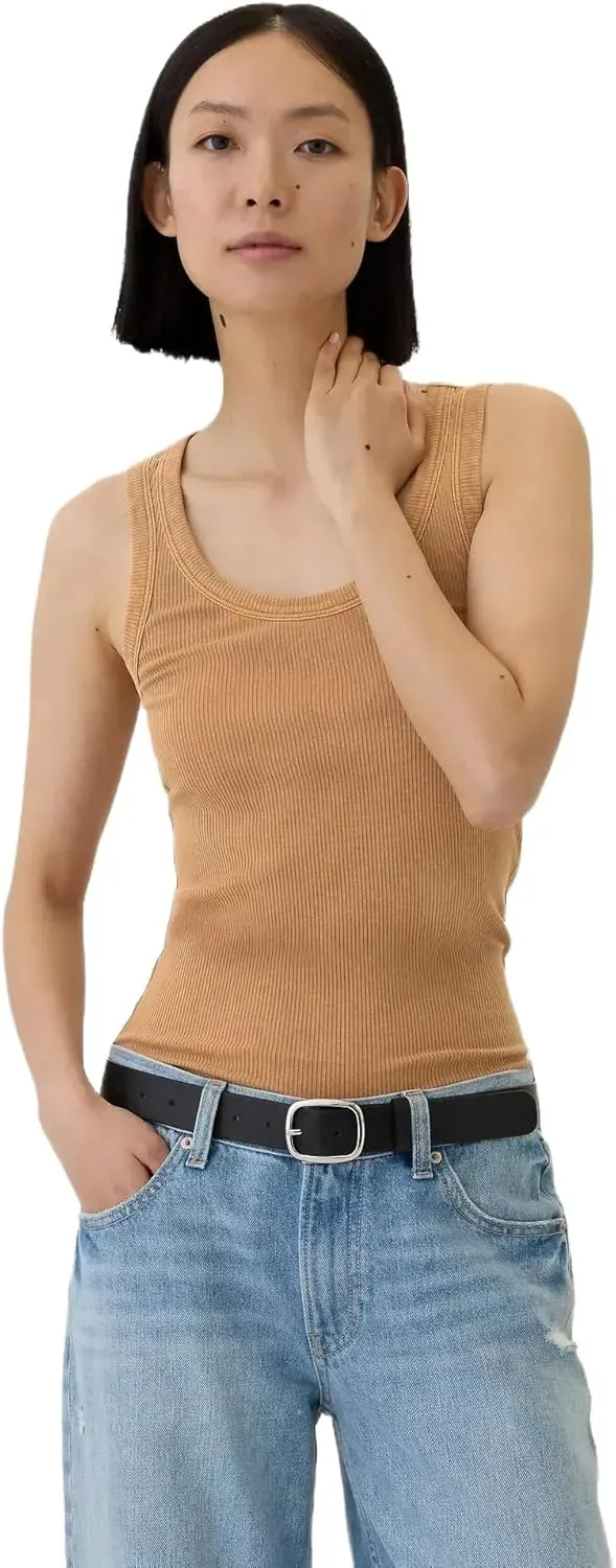 GAP Women's Ribbed Scoop Tank