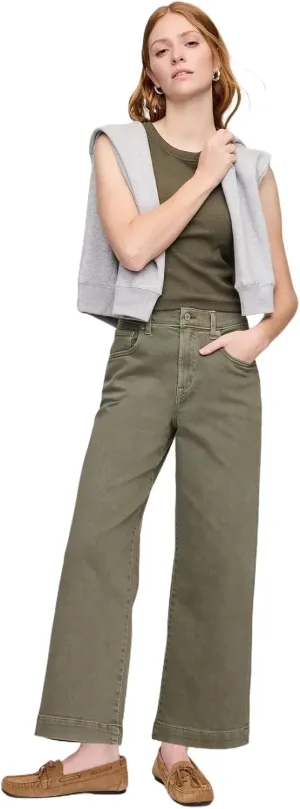 GAP Women's Wide Leg Cropped Jeans