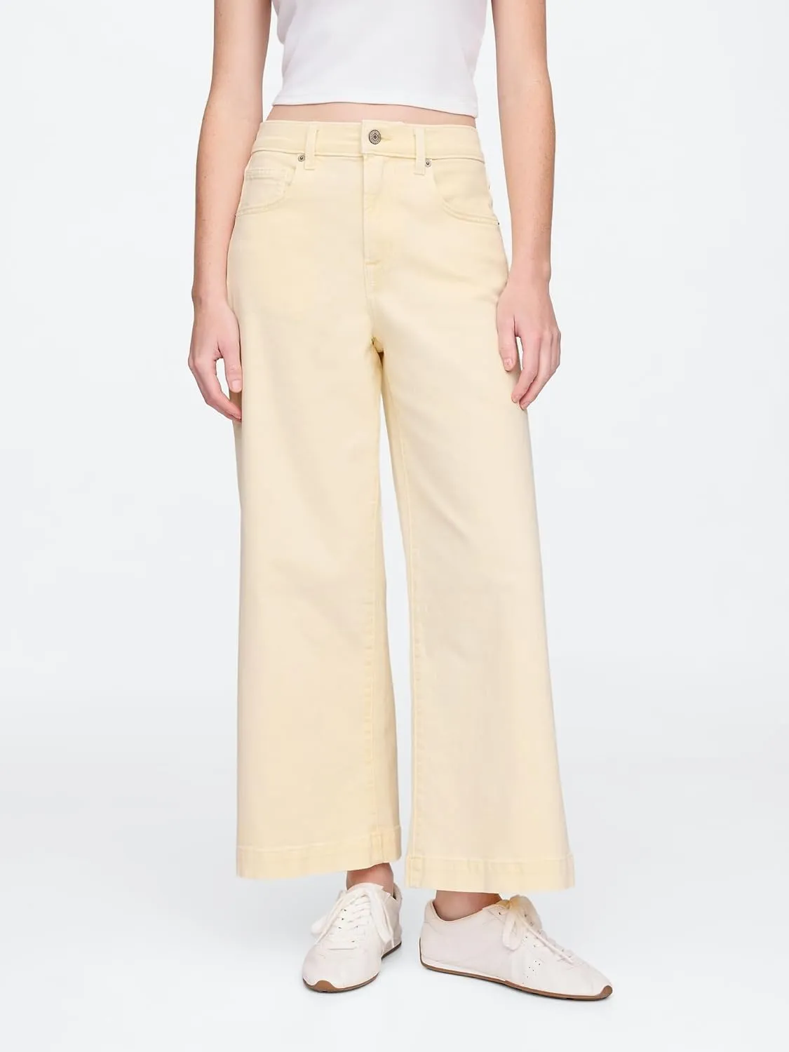 GAP Women's Wide Leg Cropped Jeans
