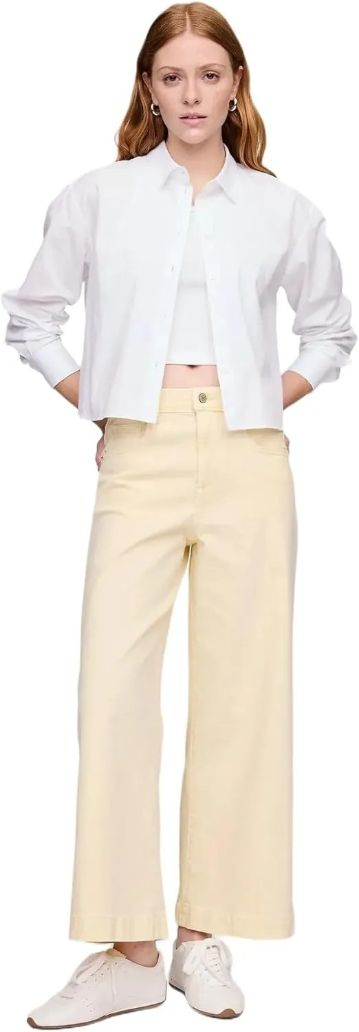 GAP Women's Wide Leg Cropped Jeans