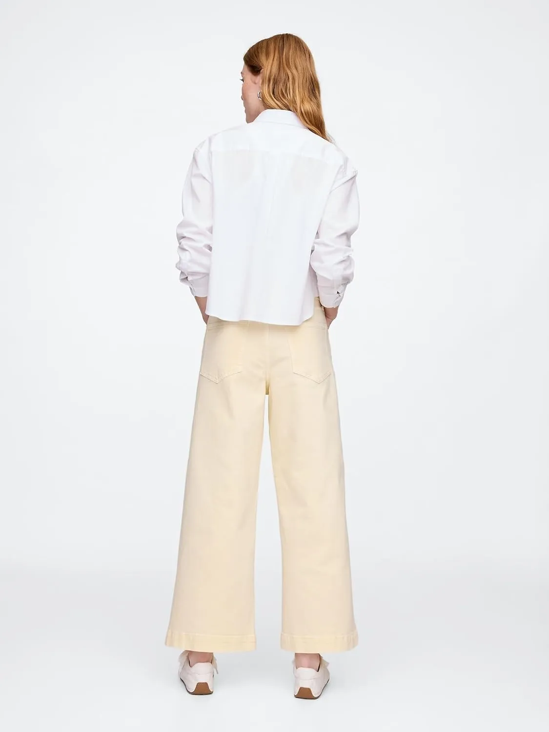 GAP Women's Wide Leg Cropped Jeans