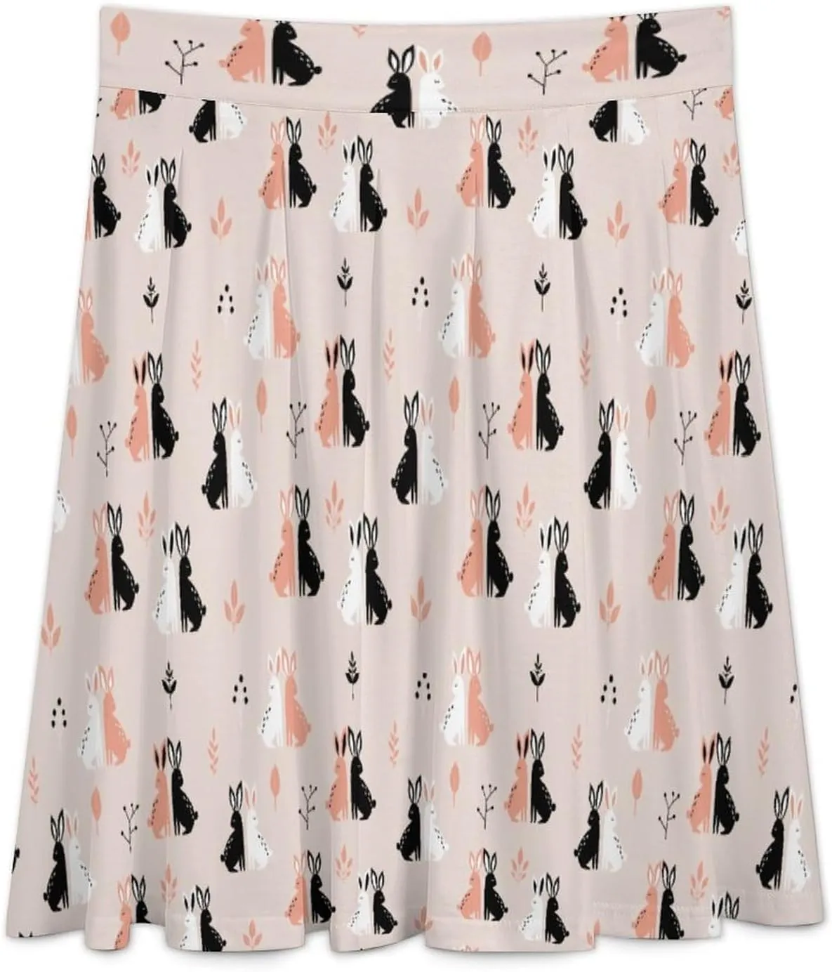 Geometric Checkered Long Skirts Womens High Waisted Ruffled Midi Length Skirt Travel Fall Skirt Home Casual Bottoms