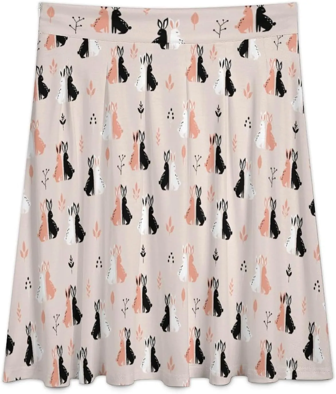 Geometric Checkered Long Skirts Womens High Waisted Ruffled Midi Length Skirt Travel Fall Skirt Home Casual Bottoms