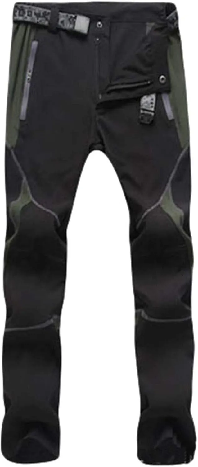 GIERIDUC Men's Fleece Cargo Sweatpants Mens Faux Leather Skinny Jeans Moisture Wicking Dress Pants Mens Cropped Chino Pants