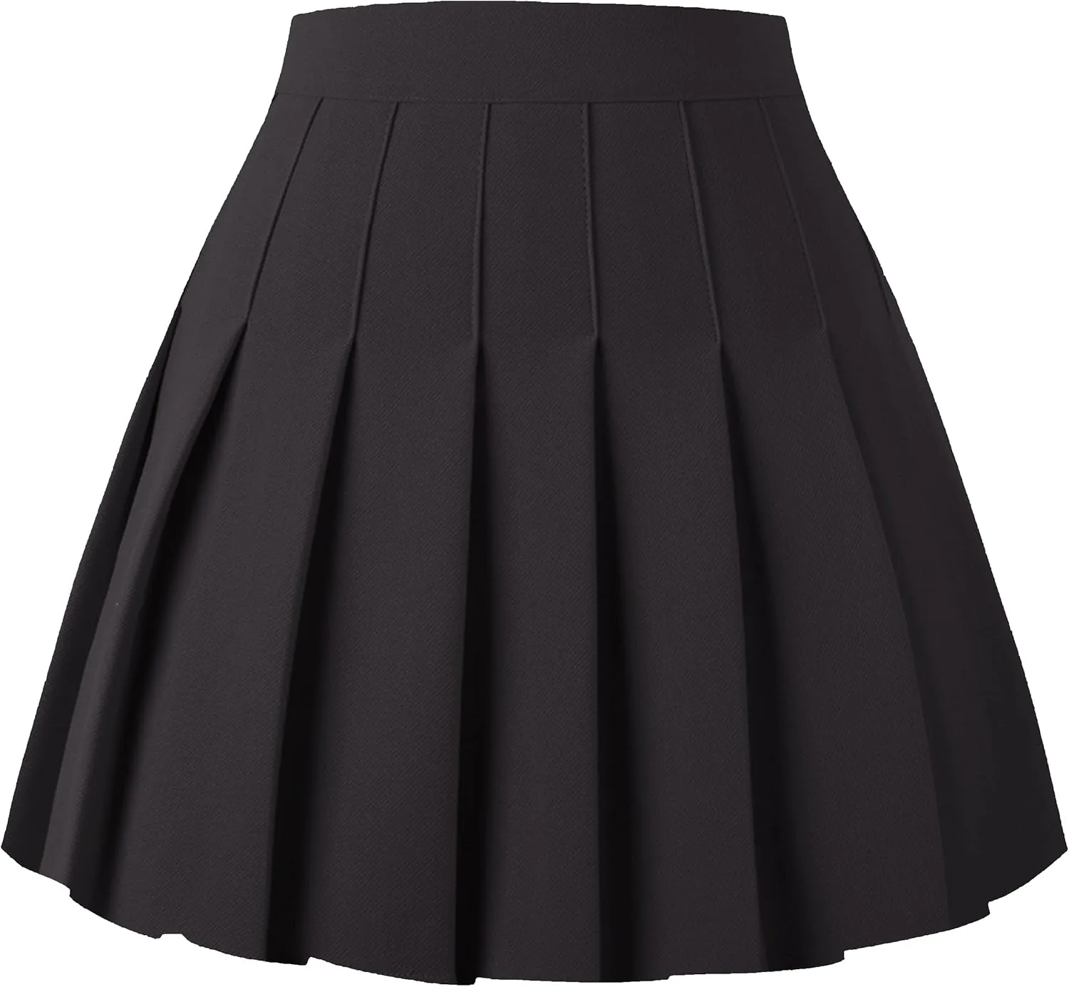 Girstunm Women's Pleated Skirt Mini Skater Basic Skirts High Waist School Girls Uniform Short Cheerleader Skirt