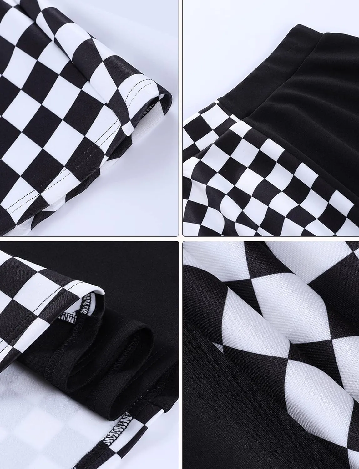Goth Plaid Skirts for Women High Waist A-line Mini Pleated Skirt Harajuku Gothic Skirt Victorian Steampunk Skirt