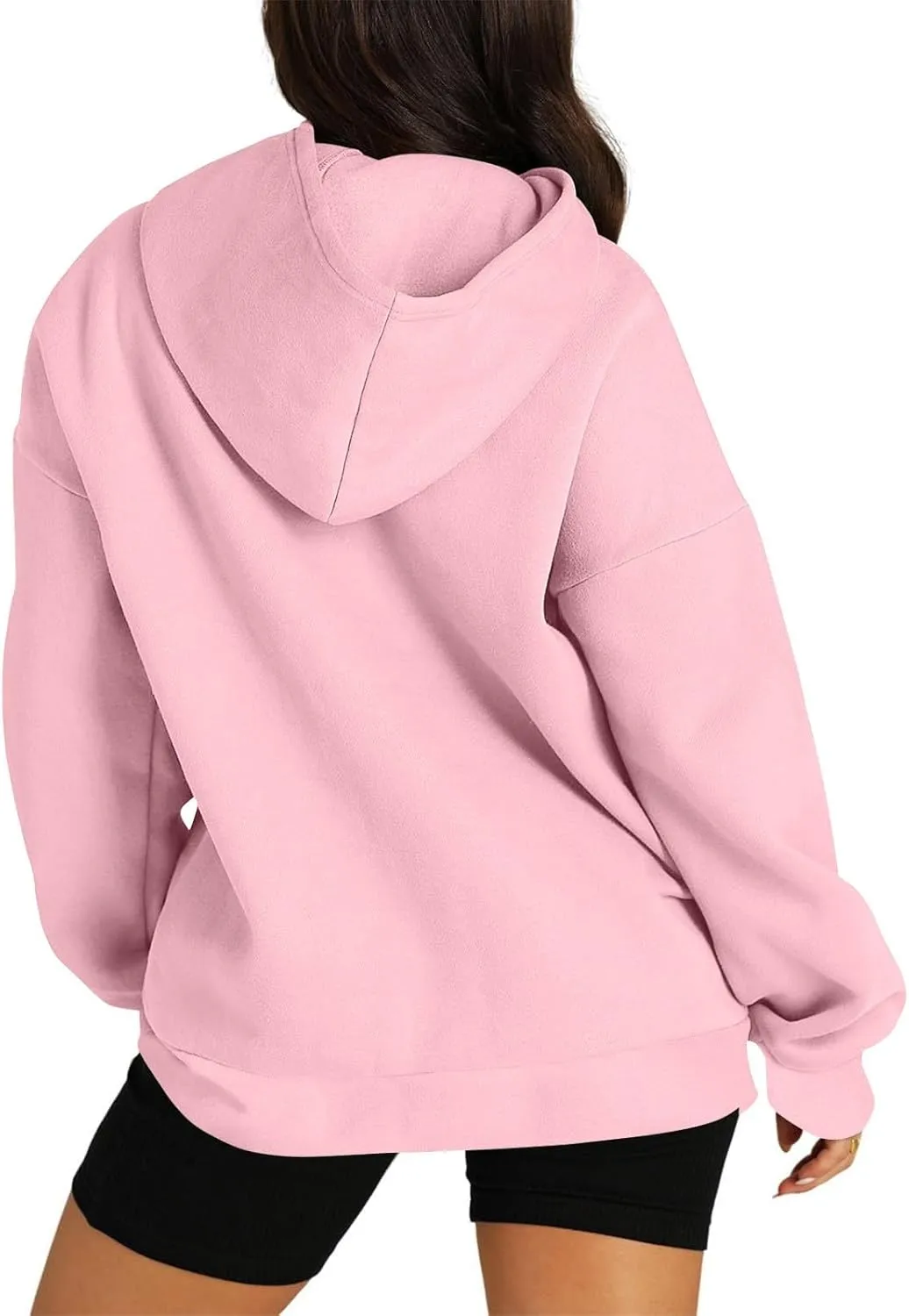 Gumipy Hoodies for Women Fleece Long Sleeve Oversized Sweatshirt Hoodie Y2K Irregular Hem Pullover Winter Coat with Pockets