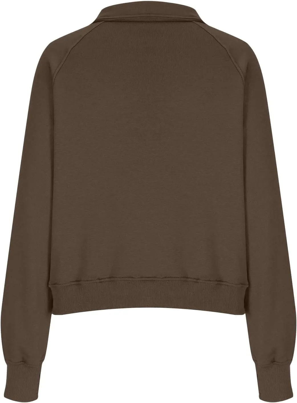 Half Zip Pullover Women Fleece Cropped Oversized Sweatshirt Pocket Quarter Zip Cute Sweatshirts with Thumb Holes
