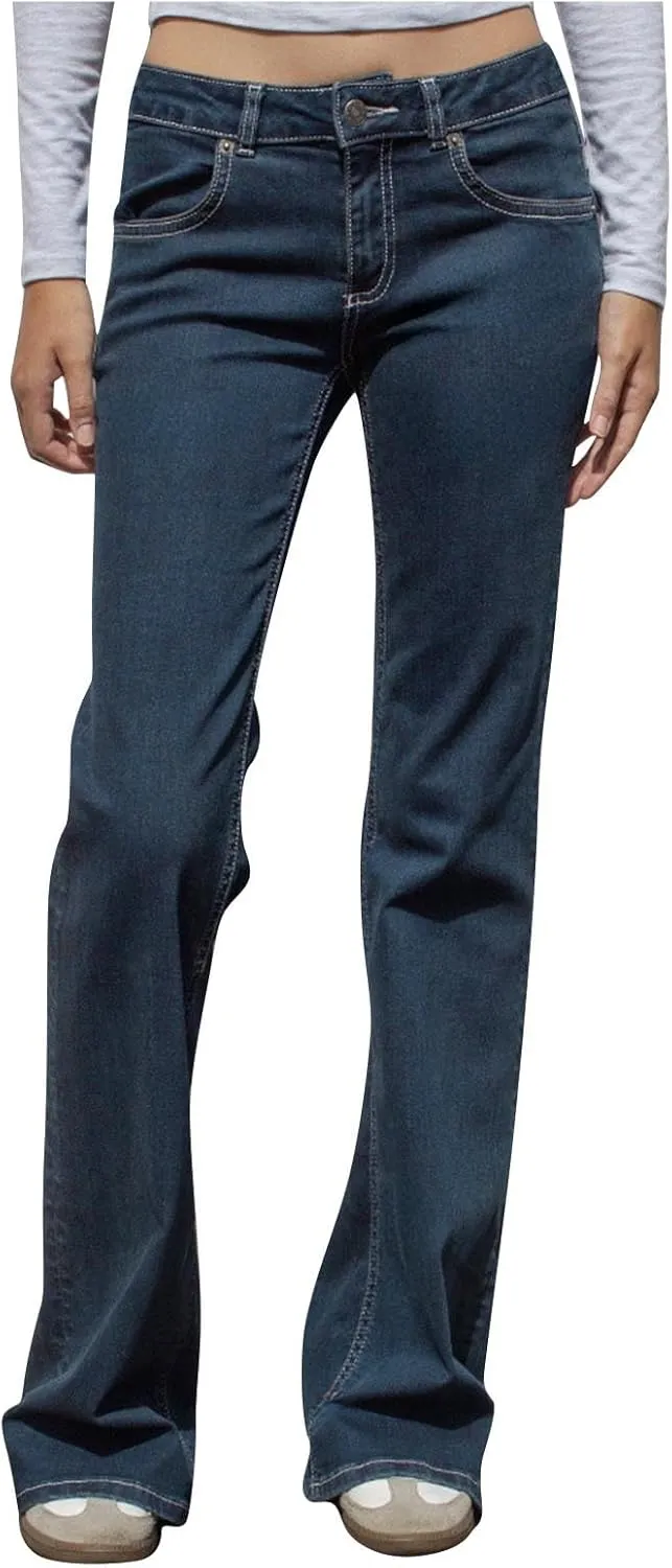 High Waisted Jeans for Women Straight Leg Denim Pants Wide Leg Jeans High Rise Baggy Pant with Pocket Y2K Streetwear