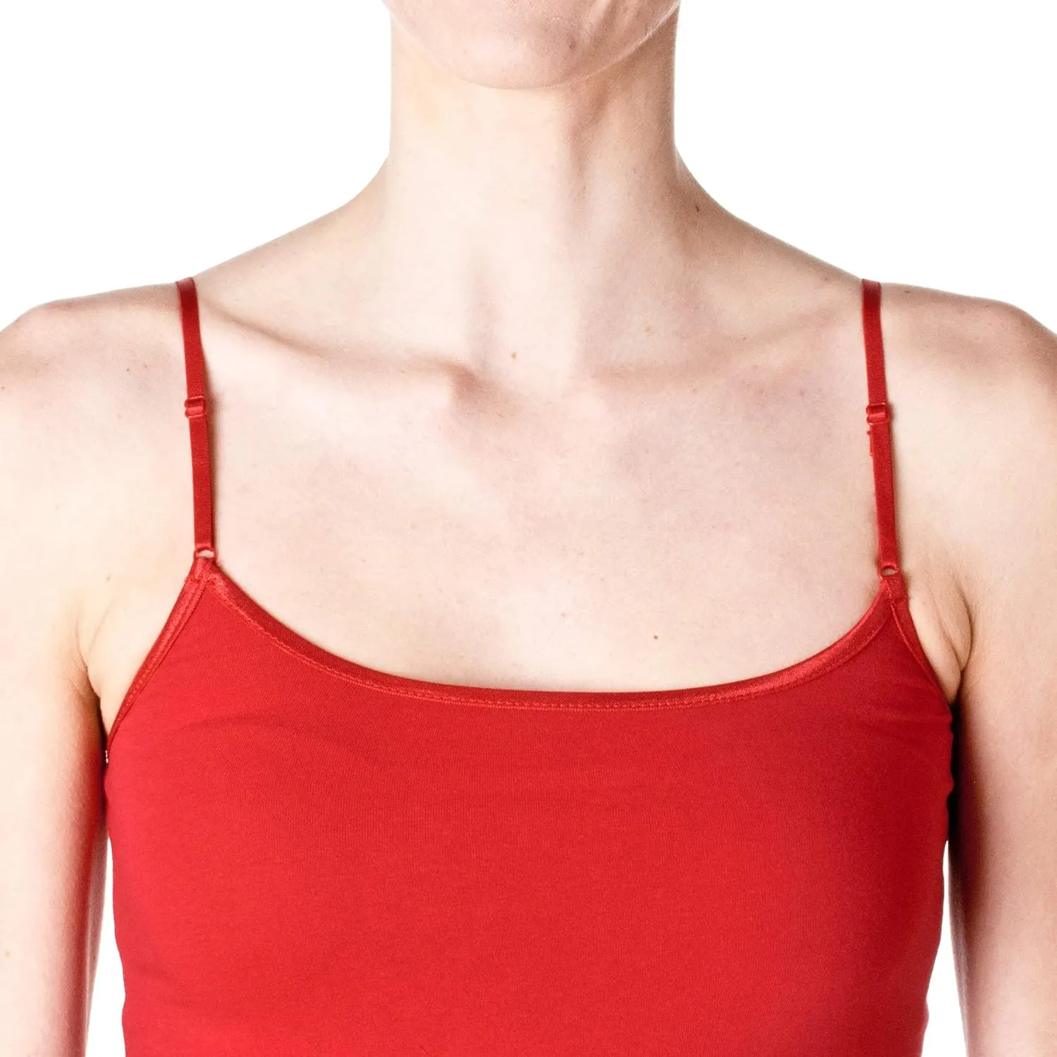 Hollywood Star Fashion Plain Long Spaghetti Strap Tank Top Camis Basic Camisole Cotton