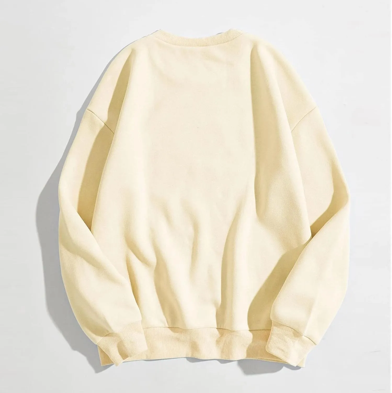 iLH Womens Oversized Hoodies Letter Printed Solid Color No Hood Pullover Sweatshirts For Women Streetwear Leisure Hoodies