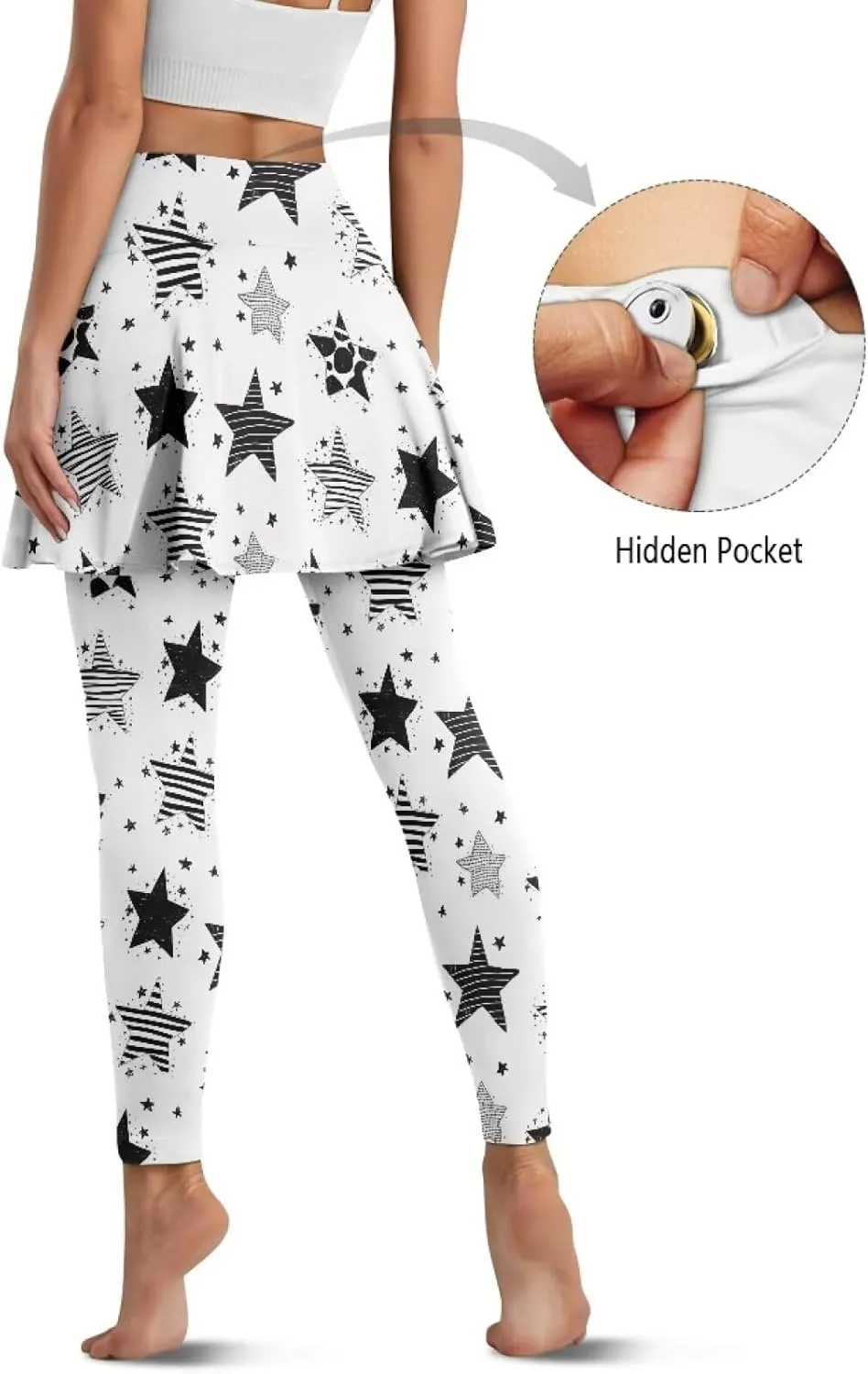 Irisjudy Yoga Legging with Skirts Women Forest Red Mushroom Tennis Pants Leggings Skirts Hawaii Sea Turtle Workout Leggings