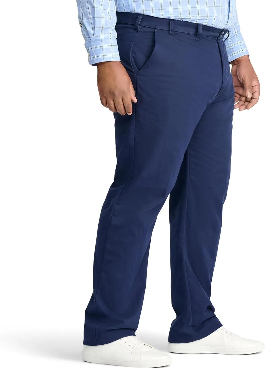 IZOD Men's Big and Tall Performance Stretch Flat Front Pant